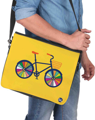 

Nutcaseshop 14 inch Expandable Laptop Messenger Bag(Multicolor)