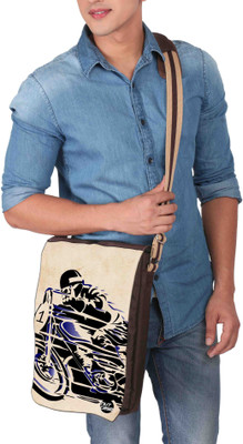 

Nutcaseshop 14 inch Expandable Laptop Messenger Bag(Multicolor)