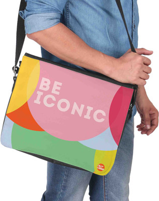 

Nutcaseshop 14 inch Expandable Laptop Messenger Bag(Multicolor)