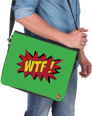 

Nutcaseshop 14 inch Expandable Laptop Messenger Bag(Multicolor)