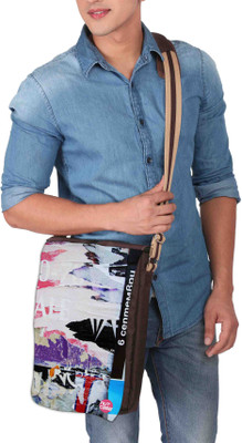 

Nutcaseshop 14 inch Expandable Laptop Messenger Bag(Multicolor)