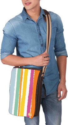 

Nutcaseshop 14 inch Expandable Laptop Messenger Bag(Multicolor)