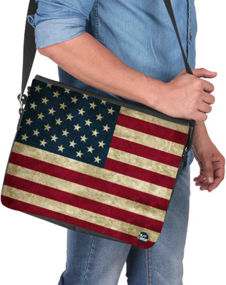 

Nutcaseshop 14 inch Expandable Laptop Messenger Bag(Multicolor)