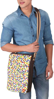 

Nutcaseshop 14 inch Expandable Laptop Messenger Bag(Multicolor)
