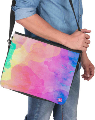 

Nutcaseshop 14 inch Expandable Laptop Messenger Bag(Multicolor)
