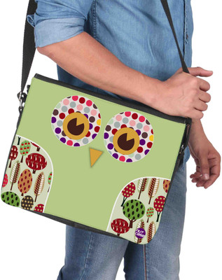 

Nutcaseshop 14 inch Expandable Laptop Messenger Bag(Multicolor)
