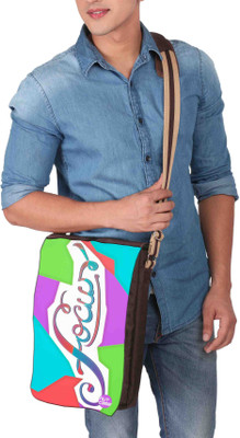 

Nutcaseshop 14 inch Expandable Laptop Messenger Bag(Multicolor)