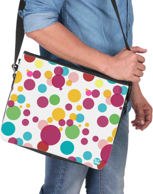 

Nutcaseshop 14 inch Expandable Laptop Messenger Bag(Multicolor)