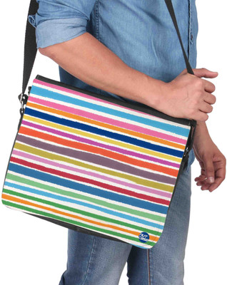 

Nutcaseshop 14 inch Expandable Laptop Messenger Bag(Multicolor)