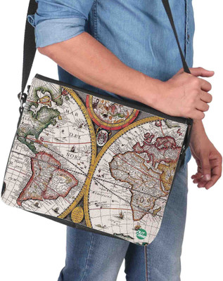 

Nutcaseshop 14 inch Expandable Laptop Messenger Bag(Multicolor)