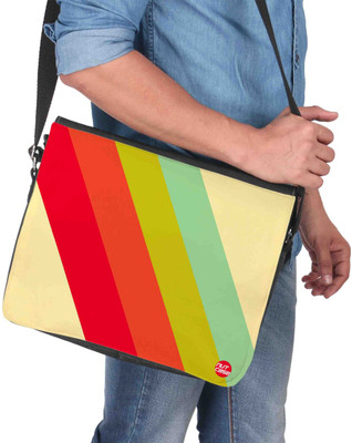 

Nutcaseshop 14 inch Expandable Laptop Messenger Bag(Multicolor)