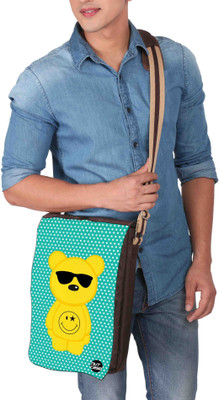 

Nutcaseshop 14 inch Expandable Laptop Messenger Bag(Multicolor)