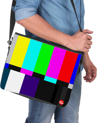 

Nutcaseshop 14 inch Expandable Laptop Messenger Bag(Multicolor)