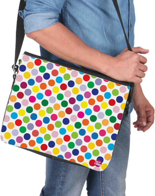 

Nutcaseshop 14 inch Expandable Laptop Messenger Bag(Multicolor)