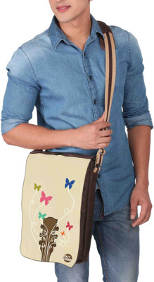 

Nutcaseshop 14 inch Expandable Laptop Messenger Bag(Multicolor)