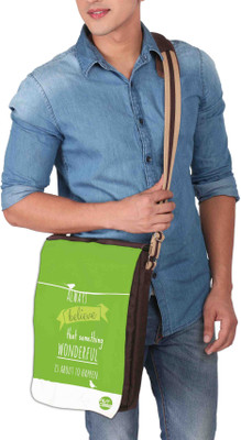 

Nutcaseshop 14 inch Expandable Laptop Messenger Bag(Multicolor)