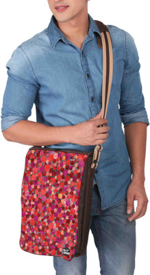 

Nutcaseshop 14 inch Expandable Laptop Messenger Bag(Multicolor)