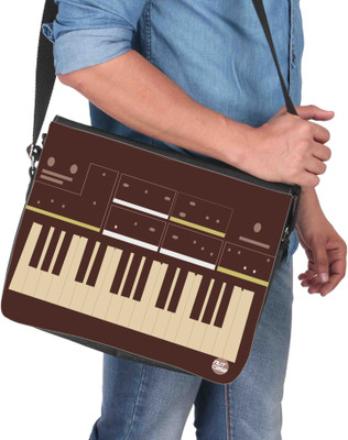 

Nutcaseshop 14 inch Expandable Laptop Messenger Bag(Multicolor)