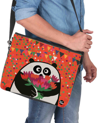 

Nutcaseshop 14 inch Expandable Laptop Messenger Bag(Multicolor)