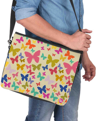 

Nutcaseshop 14 inch Expandable Laptop Messenger Bag(Multicolor)