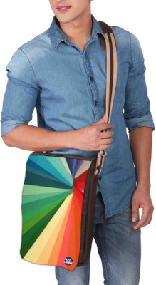 

Nutcaseshop 14 inch Expandable Laptop Messenger Bag(Multicolor)
