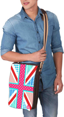 

Nutcaseshop 14 inch Expandable Laptop Messenger Bag(Multicolor)