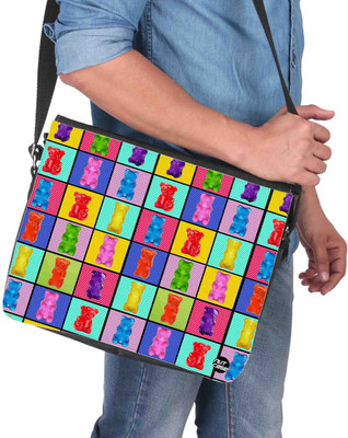 

Nutcaseshop 14 inch Expandable Laptop Messenger Bag(Multicolor)