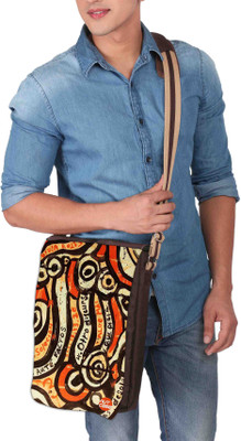

Nutcaseshop 14 inch Expandable Laptop Messenger Bag(Multicolor)