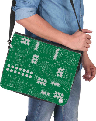 

Nutcaseshop 14 inch Expandable Laptop Messenger Bag(Multicolor)