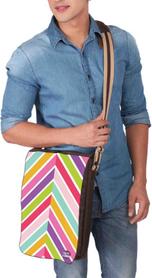 

Nutcaseshop 14 inch Expandable Laptop Messenger Bag(Multicolor)