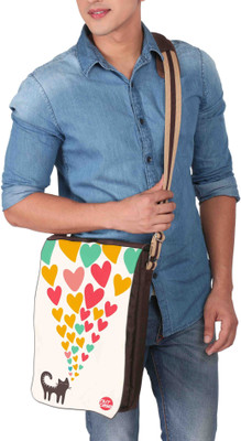 

Nutcaseshop 14 inch Expandable Laptop Messenger Bag(Multicolor)