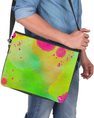

Nutcaseshop 14 inch Expandable Laptop Messenger Bag(Multicolor)