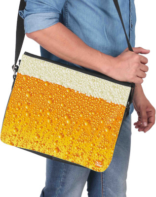 

Nutcaseshop 14 inch Expandable Laptop Messenger Bag(Multicolor)