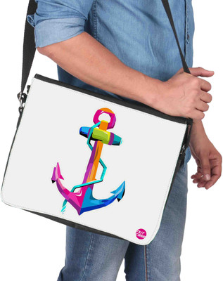 

Nutcaseshop 14 inch Expandable Laptop Messenger Bag(Multicolor)