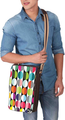 

Nutcaseshop 14 inch Expandable Laptop Messenger Bag(Multicolor)