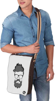 

Nutcaseshop 14 inch Expandable Laptop Messenger Bag(Multicolor)
