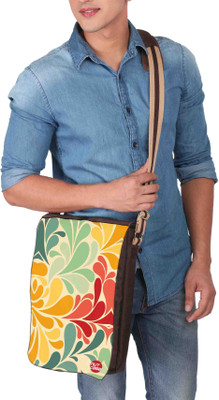 

Nutcaseshop 14 inch Expandable Laptop Messenger Bag(Multicolor)
