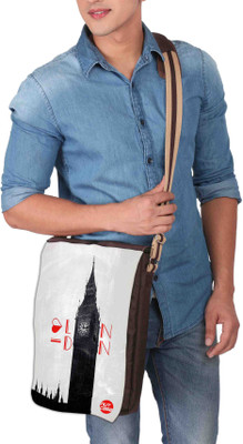 

Nutcaseshop 14 inch Expandable Laptop Messenger Bag(Multicolor)