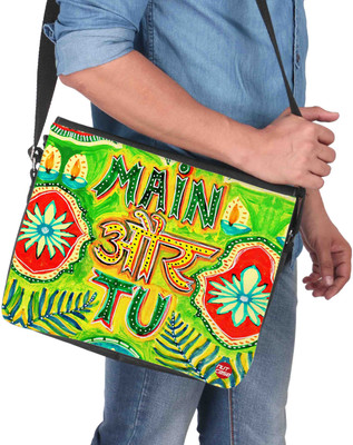 

Nutcaseshop 14 inch Expandable Laptop Messenger Bag(Multicolor)