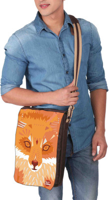 

Nutcaseshop 14 inch Expandable Laptop Messenger Bag(Multicolor)