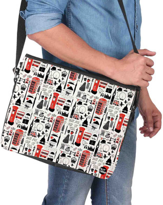 

Nutcaseshop 14 inch Expandable Laptop Messenger Bag(Multicolor)