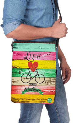 

Nutcaseshop 14 inch Expandable Laptop Messenger Bag(Multicolor)