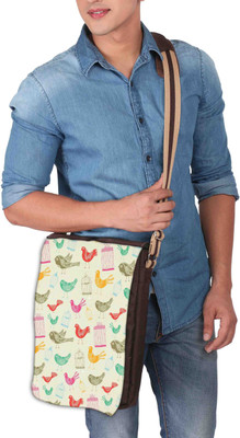 

Nutcaseshop 14 inch Expandable Laptop Messenger Bag(Multicolor)