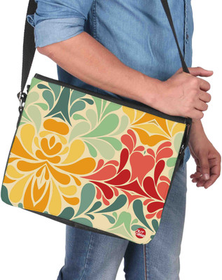 

Nutcaseshop 14 inch Expandable Laptop Messenger Bag(Multicolor)