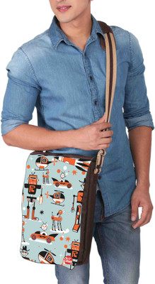 

Nutcaseshop 14 inch Expandable Laptop Messenger Bag(Multicolor)