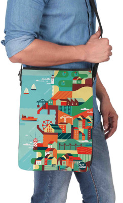 

Nutcaseshop 14 inch Expandable Laptop Messenger Bag(Multicolor)