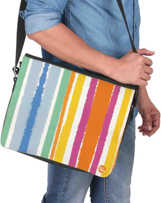 

Nutcaseshop 14 inch Expandable Laptop Messenger Bag(Multicolor)