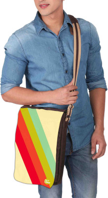 

Nutcaseshop 14 inch Expandable Laptop Messenger Bag(Multicolor)