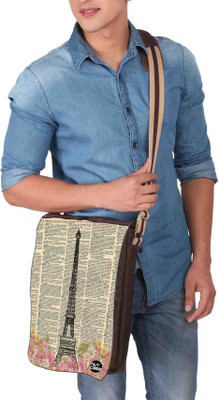 

Nutcaseshop 14 inch Expandable Laptop Messenger Bag(Multicolor)