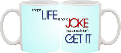 Ashvah MUG113 Ceramic Mug(350 ml), Multicolor